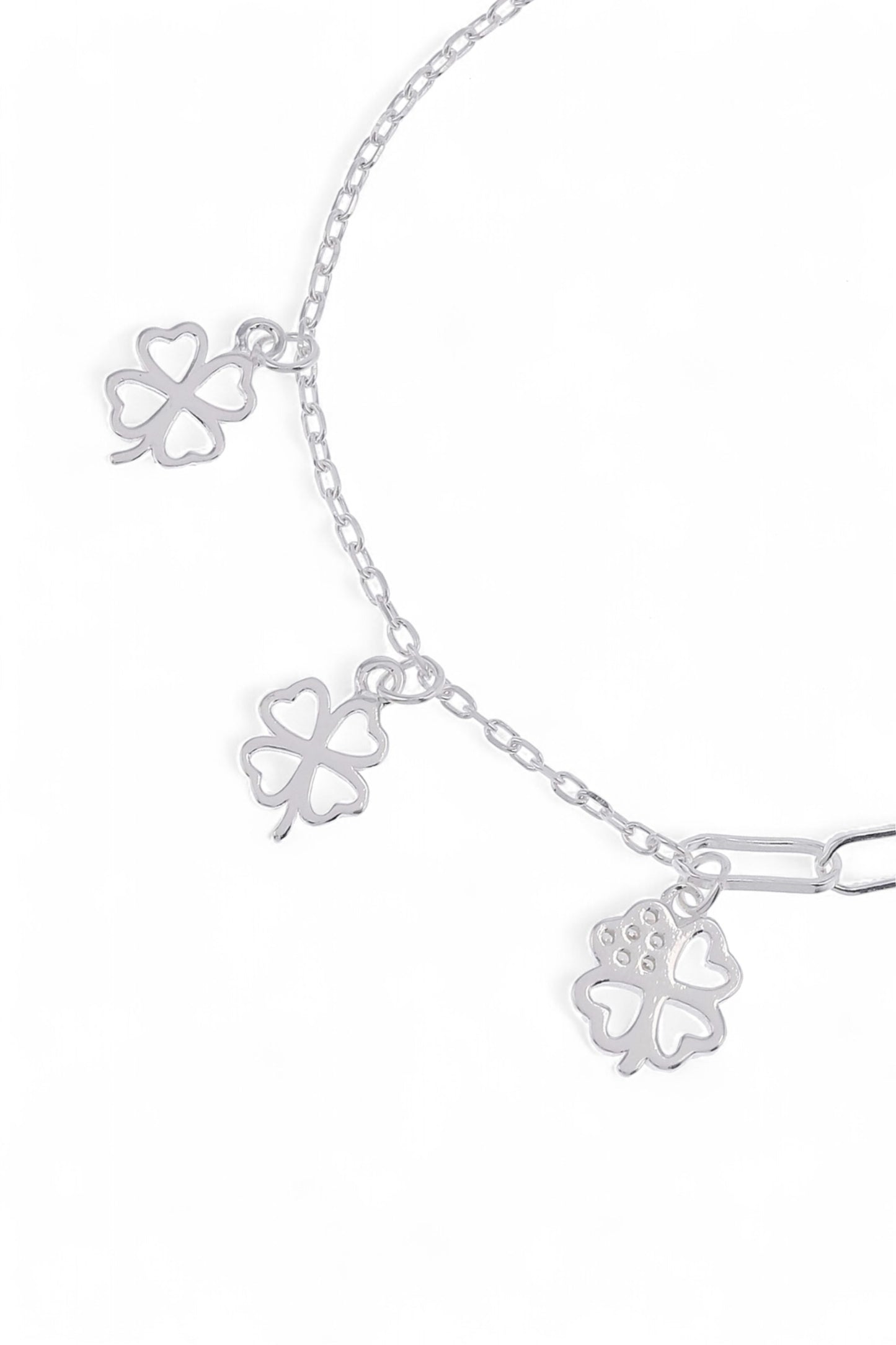 Pulsera Plata Treboles