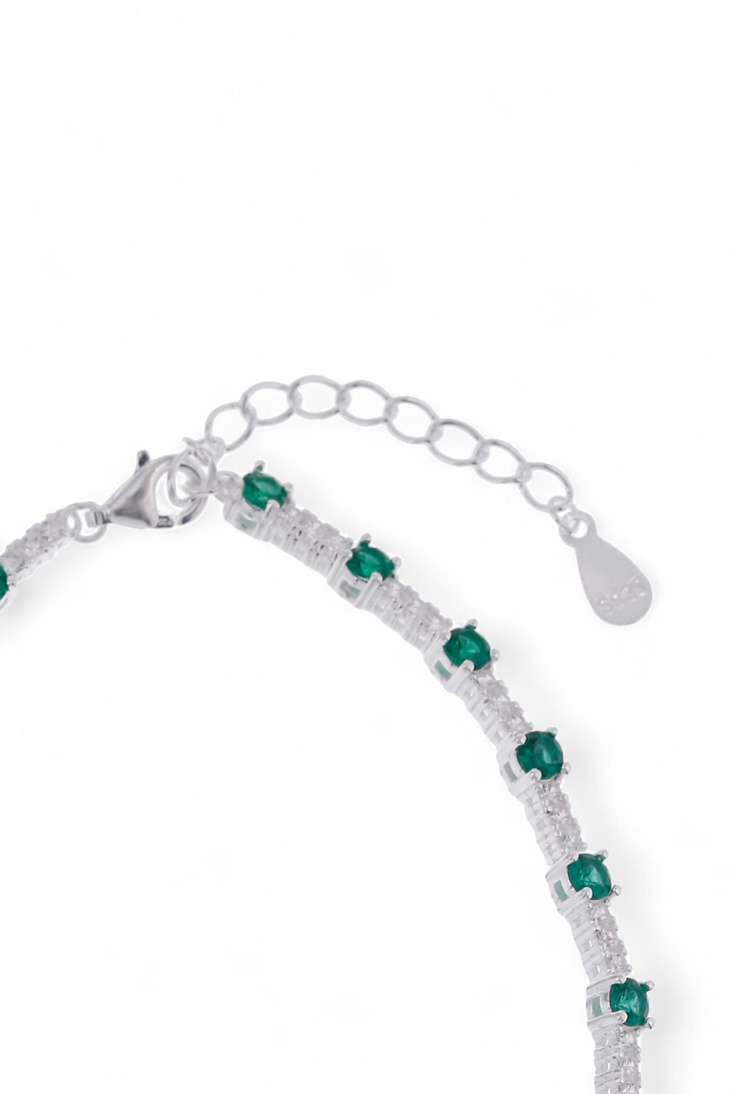 Pulsera Plata Shine Verde