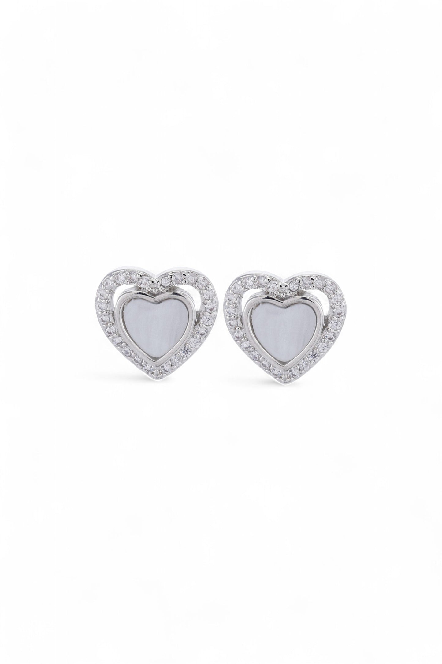Topo Corazón Nacar Shine Plateado