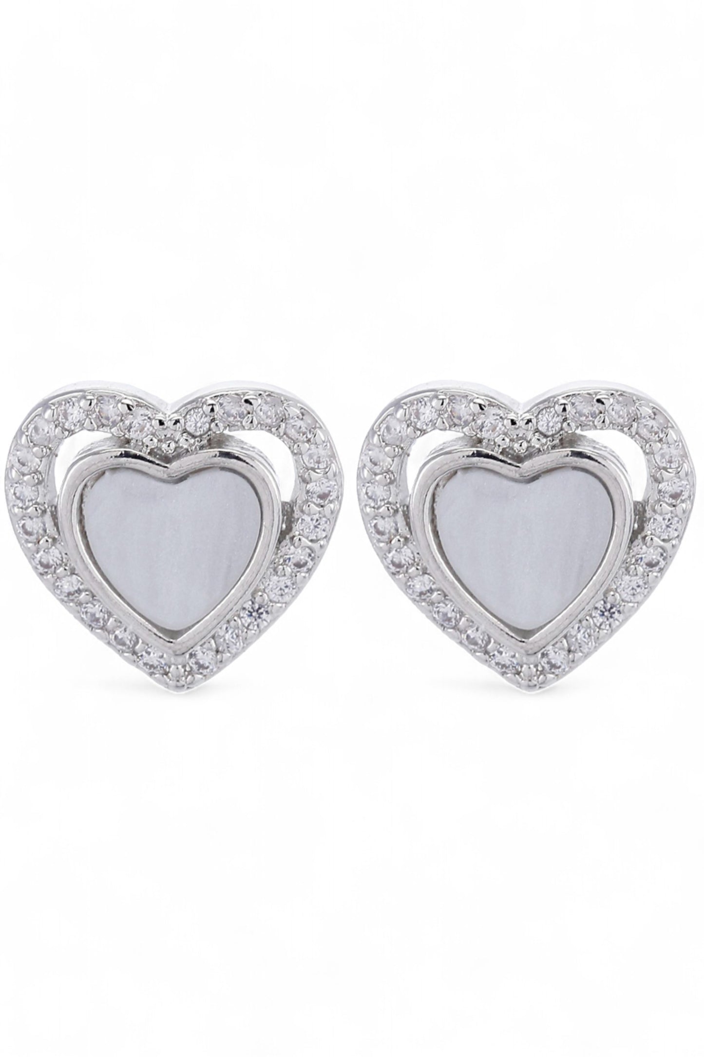Topo Corazón Nacar Shine Plateado