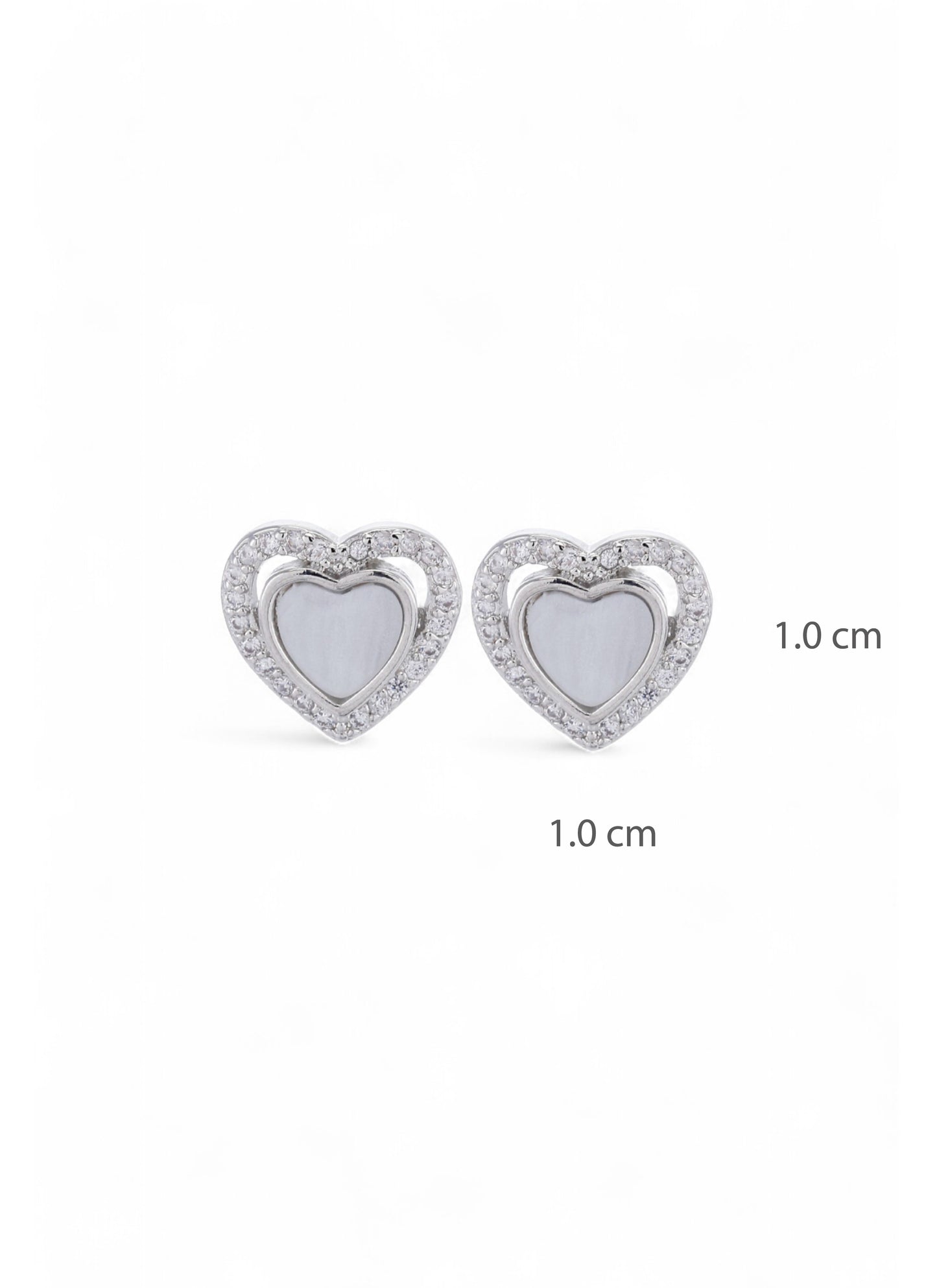 Topo Corazón Nacar Shine Plateado