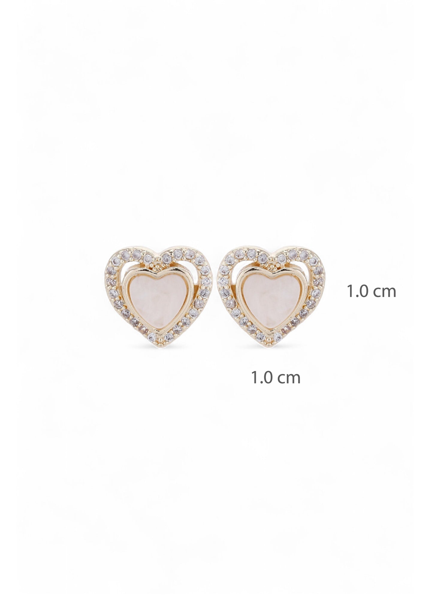Topo Corazón Nacar Shine Dorado