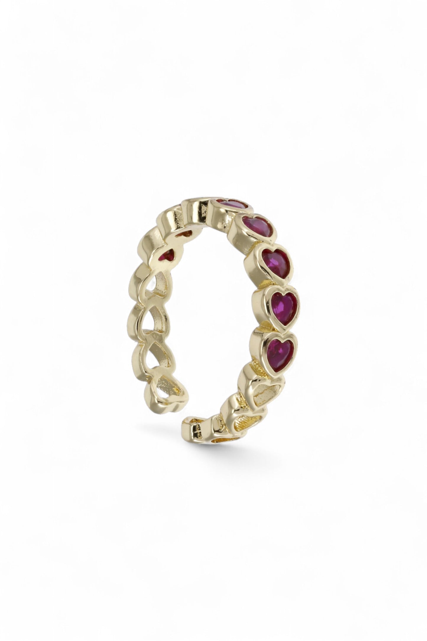 Anillo Corazon Fucsia