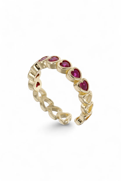 Anillo Corazon Fucsia