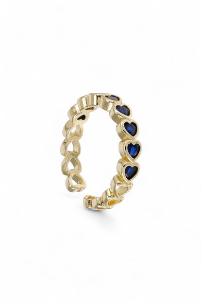 Anillo Corazones Azul