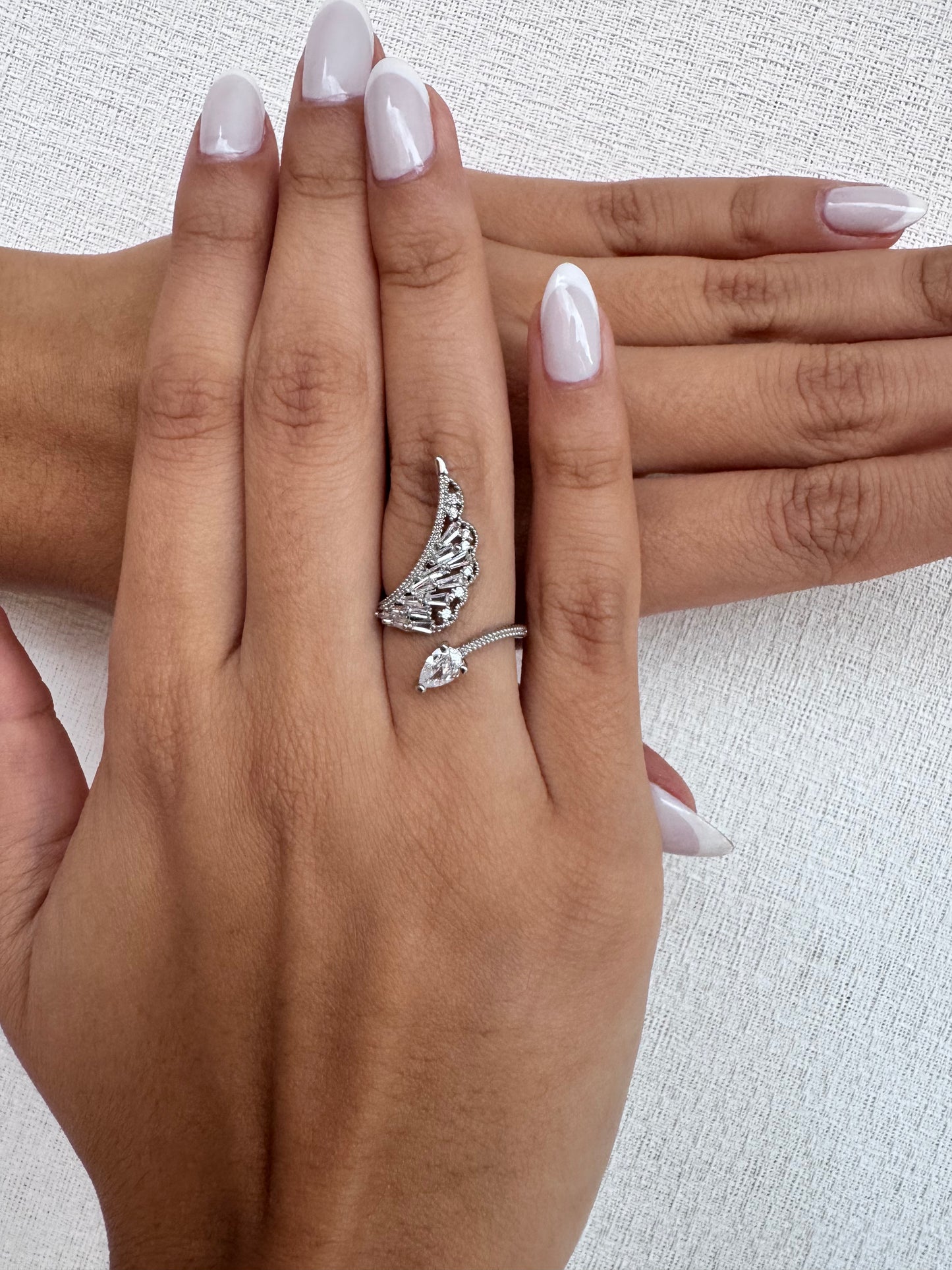 Anillo Ala Plateado