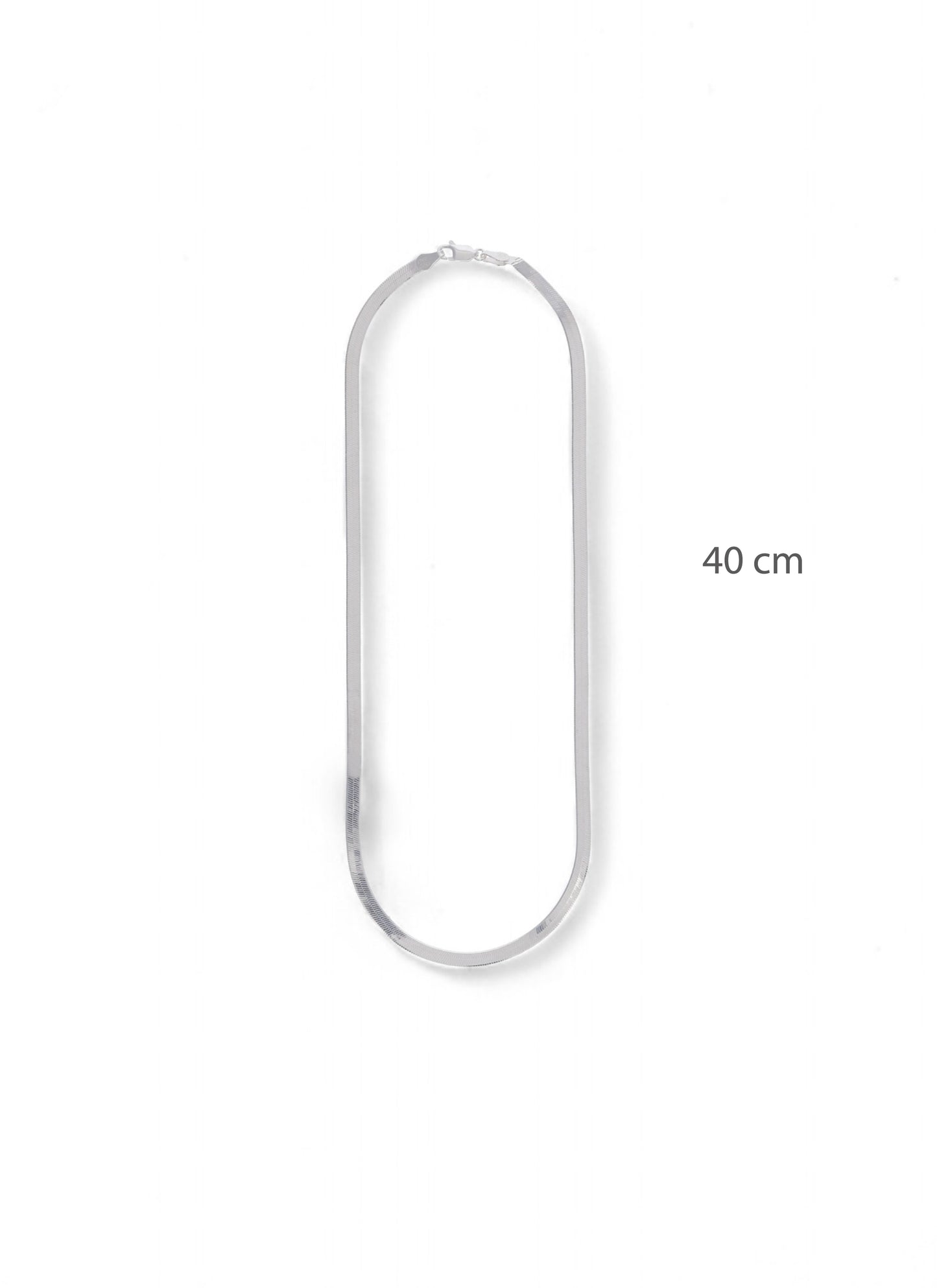 Cadena Plata Plana 40 cm