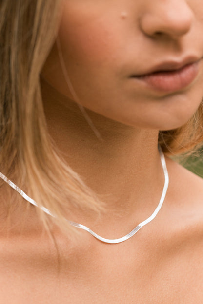 Cadena Plata Plana 45 cm