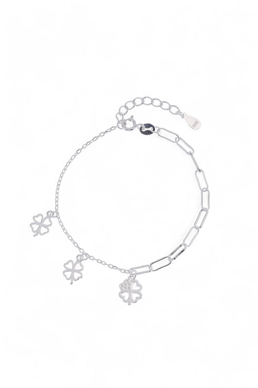 Pulsera Plata Treboles