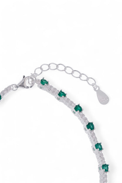 Pulsera Plata Shine Verde