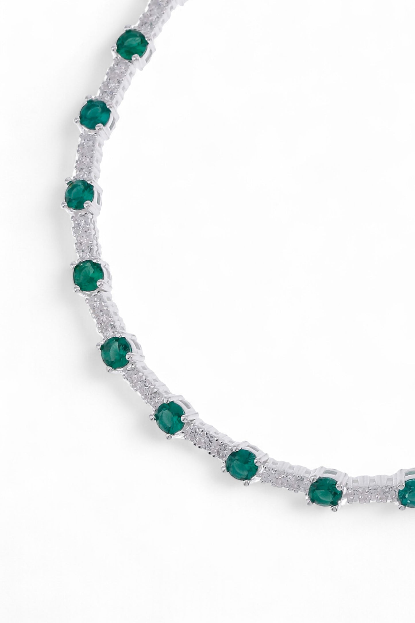 Pulsera Plata Shine Verde