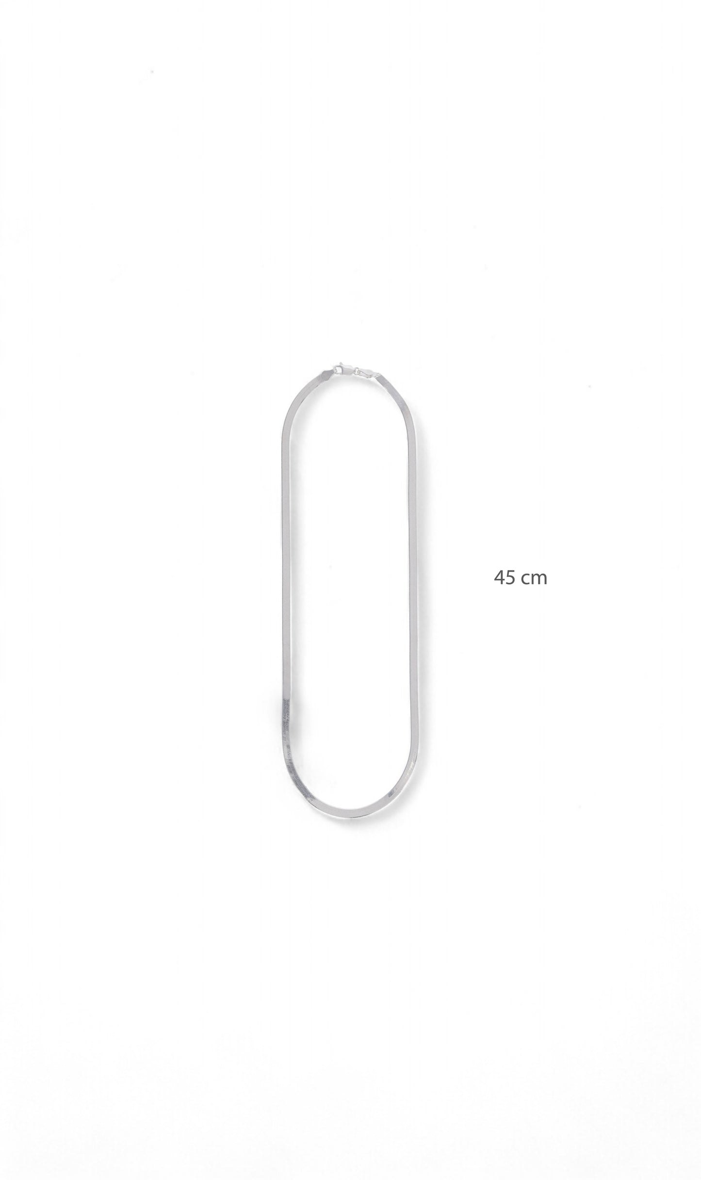 Cadena Plata Plana 45 cm