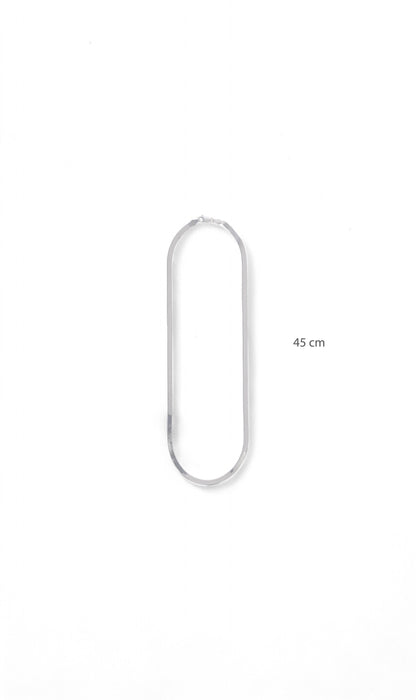 Cadena Plata Plana 45 cm