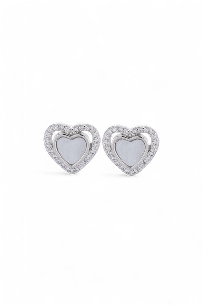 Topo Corazón Nacar Shine Plateado