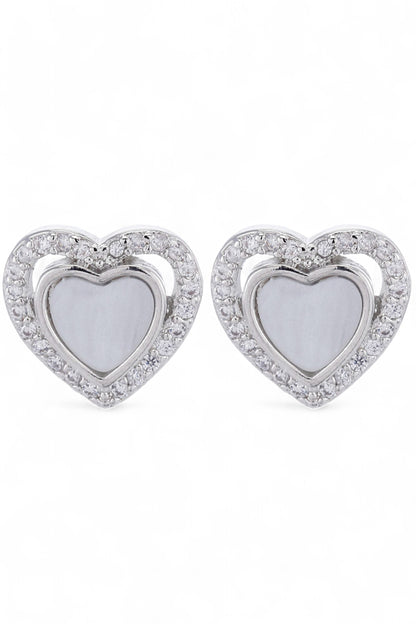 Topo Corazón Nacar Shine Plateado