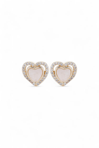 Topo Corazón Nacar Shine Dorado