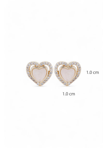 Topo Corazón Nacar Shine Dorado