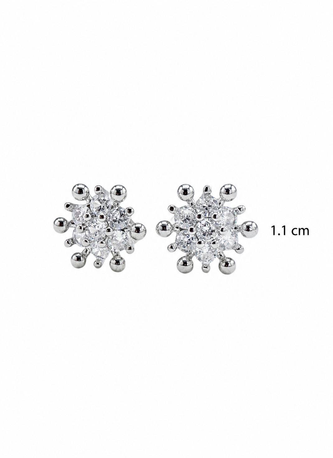 Topo Dolce Plateado medida 1.1 cm con iluminación mejorada
