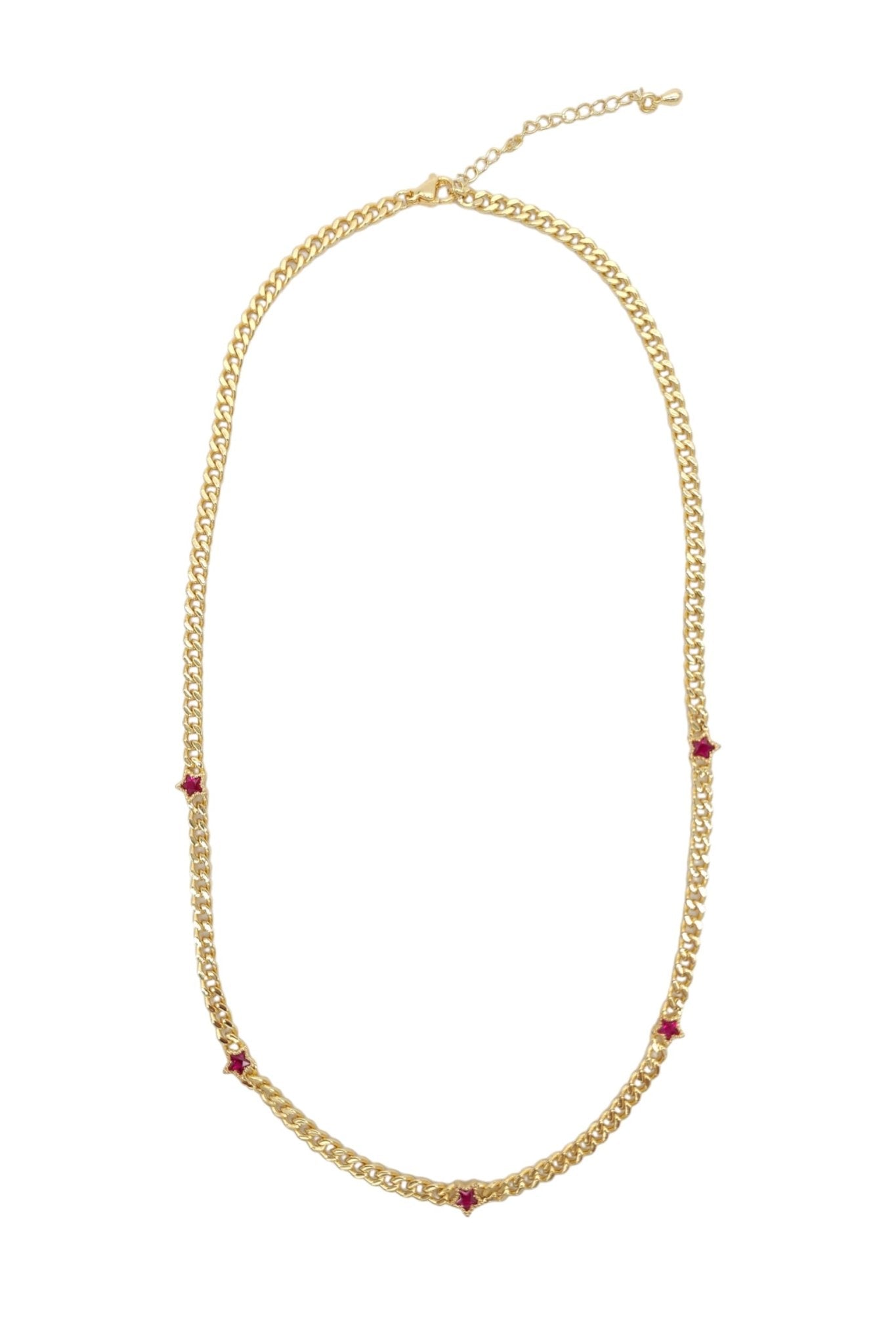 Cadena Estrella Fucsia - AMR JoyeriaCadenas